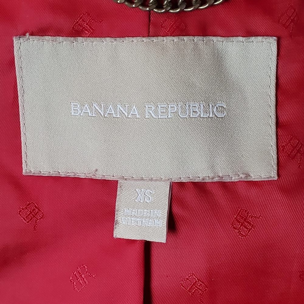 Banana Republic Navy Military Coat xs - Picture 12 of 16